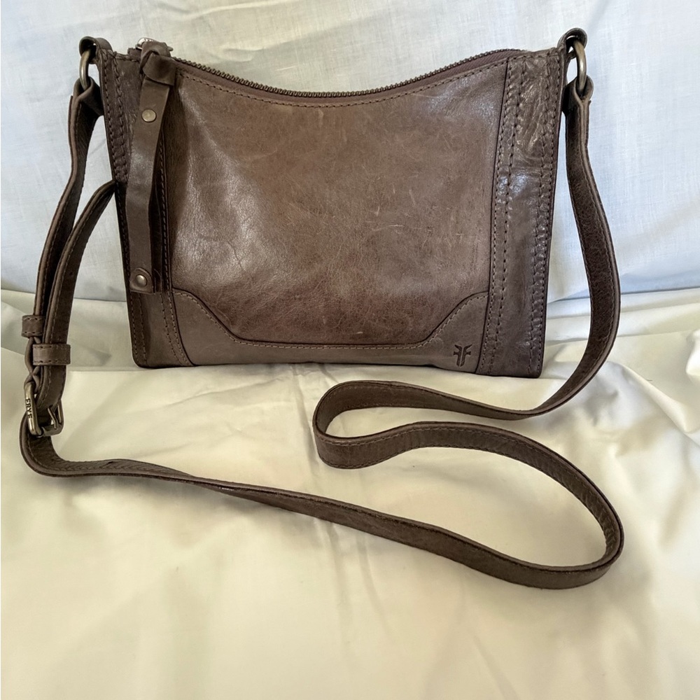 Frye Melissa Zip Crossbody Bag – Amethyst Distressed Leather